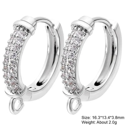 Juya 18K Gold Plated Earwire Hooks for DIY Fashion Jewelry White Gold 18