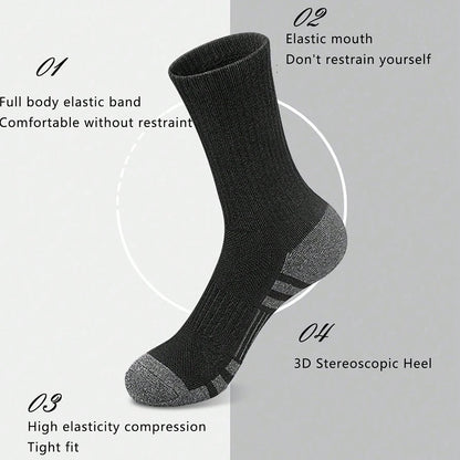3 Pairs Men's Outdoor Gym Socks Comfortable Ground-Gripping EU 40-45 3 Pairs