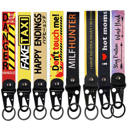 Silver Zinc Alloy Keychain with Removable Buckle for Men and Women