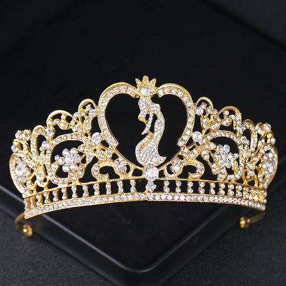 Gold Crystal Bridal Tiara - Top-Rated Rhinestone Headband for Weddings Gold