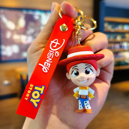Kawaii Anime Disney Keychain Set Featuring Mickey Mouse, Minnie, Lilo & Stitch