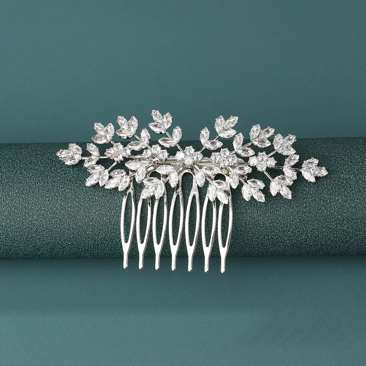 Elegant Zircon Bridal Hair Comb for Women and Girls