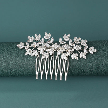 Elegant Zircon Bridal Hair Comb for Women and Girls