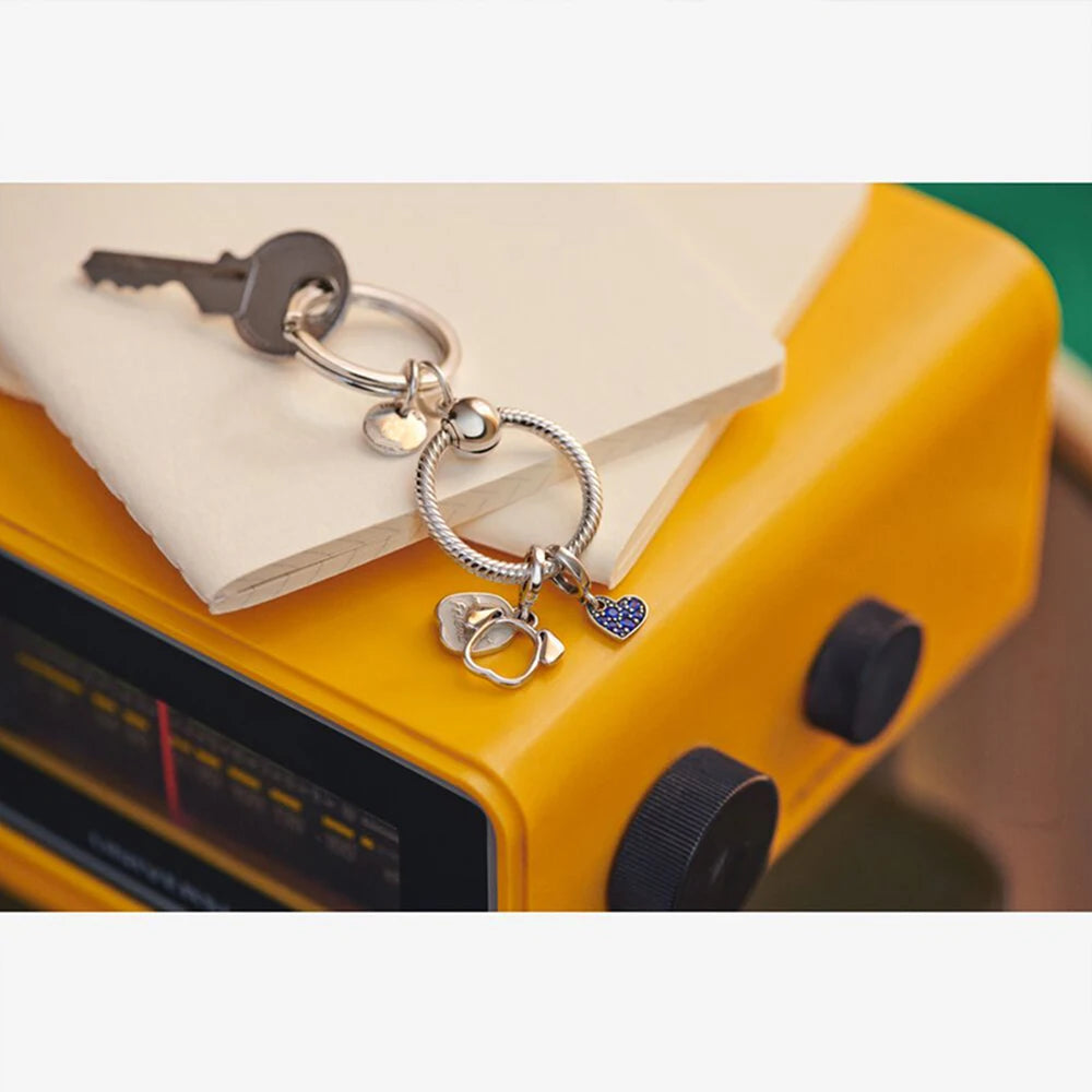 Silver Elegance Key Ring DIY Jewelry Accessory for Women 925 Sterling Silver