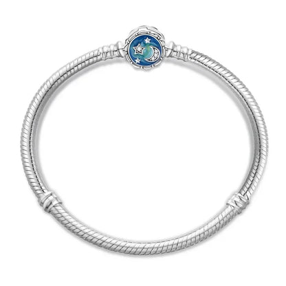 925 Sterling Silver Heart Lock Snake Bone Chain Bangle Women’s Classic Zircon Bracelet Fine Jewelry Party Gift