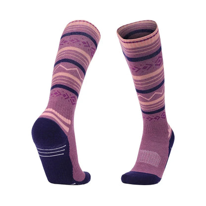 Womens Wool Knee High Thermal Ski Socks For Winter Outdoor