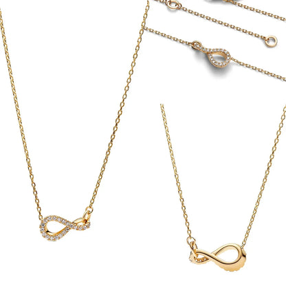 925 Sterling Silver Golden Geometry Charm Set with Heart Star Zircon Beads for DIY Womens Jewelry Gift