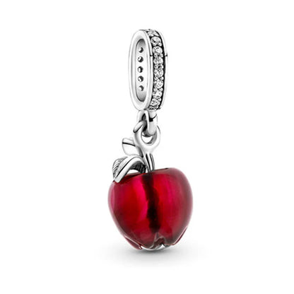 925 Silver Strawberry Cherry Durian DIY Dangle Beads