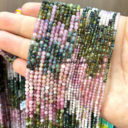 Elegant Faceted Aquamarine Beads for DIY Jewelry Making Bracelet Accessories