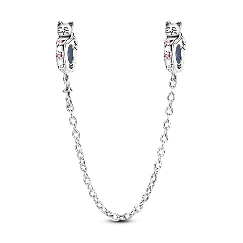 Genuine 925 Sterling Silver Heart Charm Bead for Mother's Day Bracelet Gift
