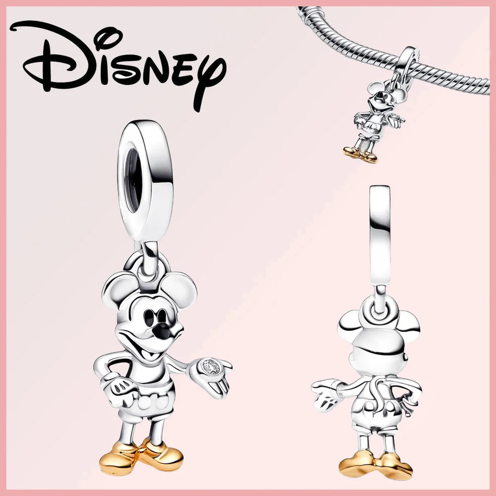 Disney 925 Sterling Silver Stitch Minnie Winnie Dangle