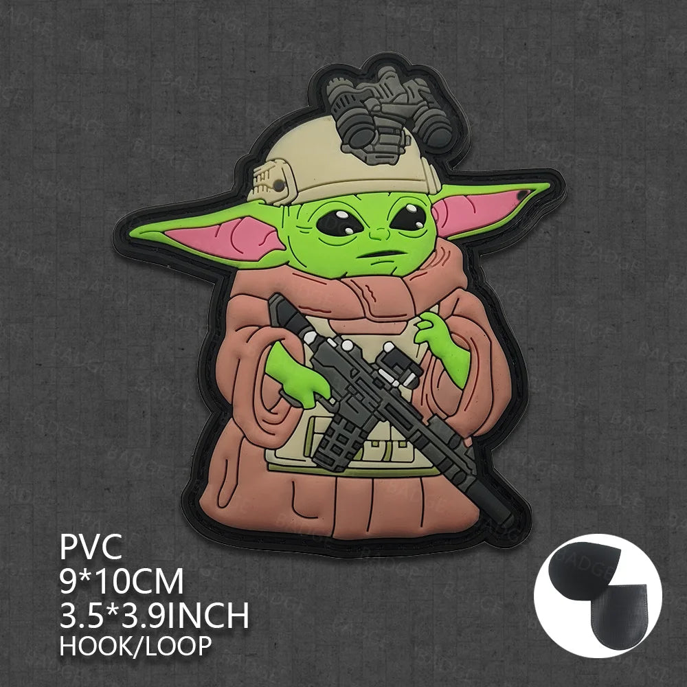 Cute Baby PVC 3D Rubber Night Vision Device Patches Badge 02 pvc