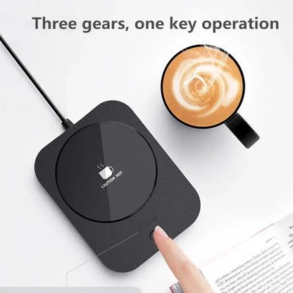 USB Cup Warmer Coffee Milk Tea Water Mug Heater Temperature Adjustable Heating Coaster For Home Office Winter
