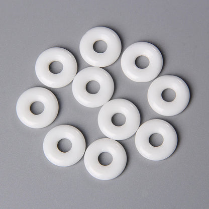 Elegant Labradorite Jade Agate Donut Beads Set for Jewelry Crafting 18mm 5pcs