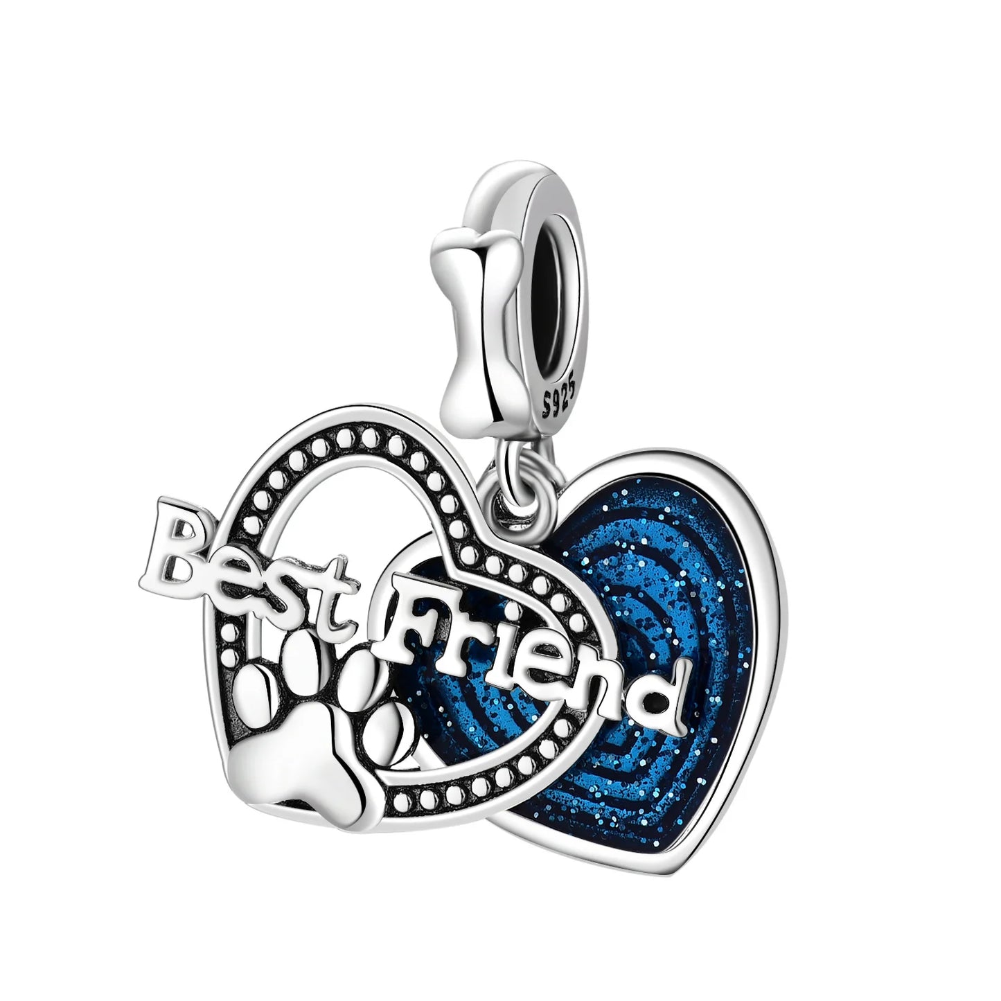 925 Sterling Silver Cute Pet Animal Pendant Charm Gift