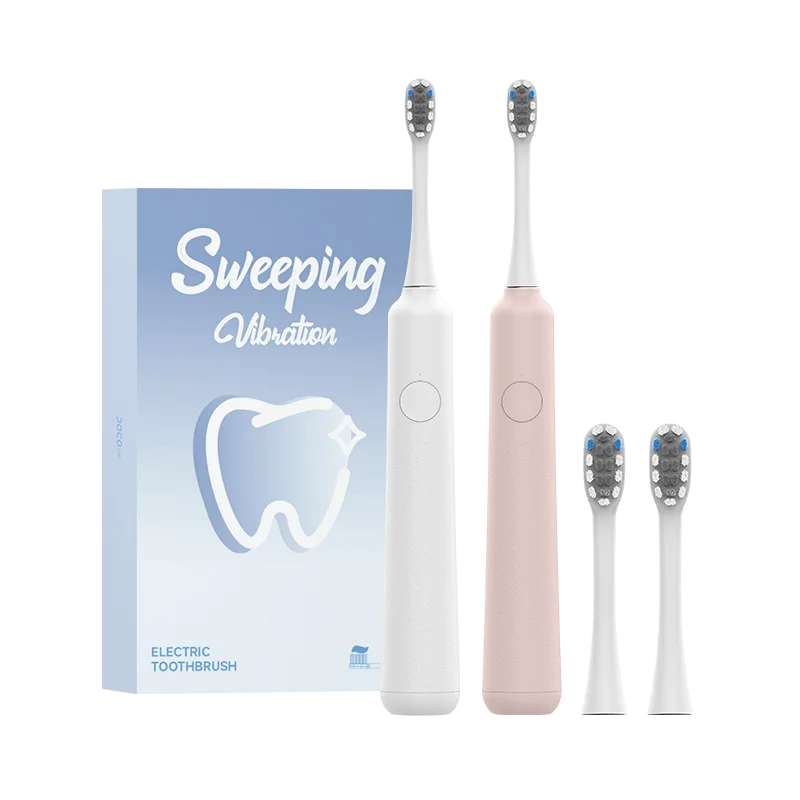 DOCOLAB Electric Toothbrush Sonic Vibration Brush USB Charging IPX7 Waterproof Couple set