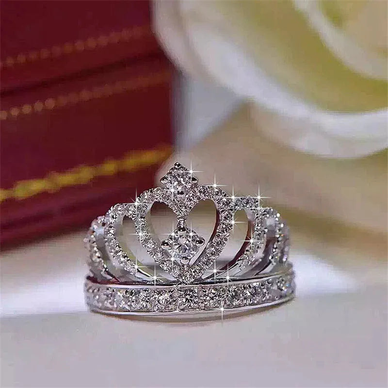 Classic Lady Lab Diamond Ring in 925 Sterling Silver Elegant Bridal Engagement Jewelry Gift for Women Style 8