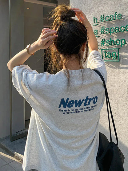 Dozw Harajuku Loose T Shirt Women Summer Fashion Letter Tee