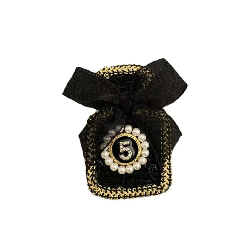 Elegant Korean Rhinestone Pearl Bow Brooches for Women Fashion Jewelry Lapel Pins
