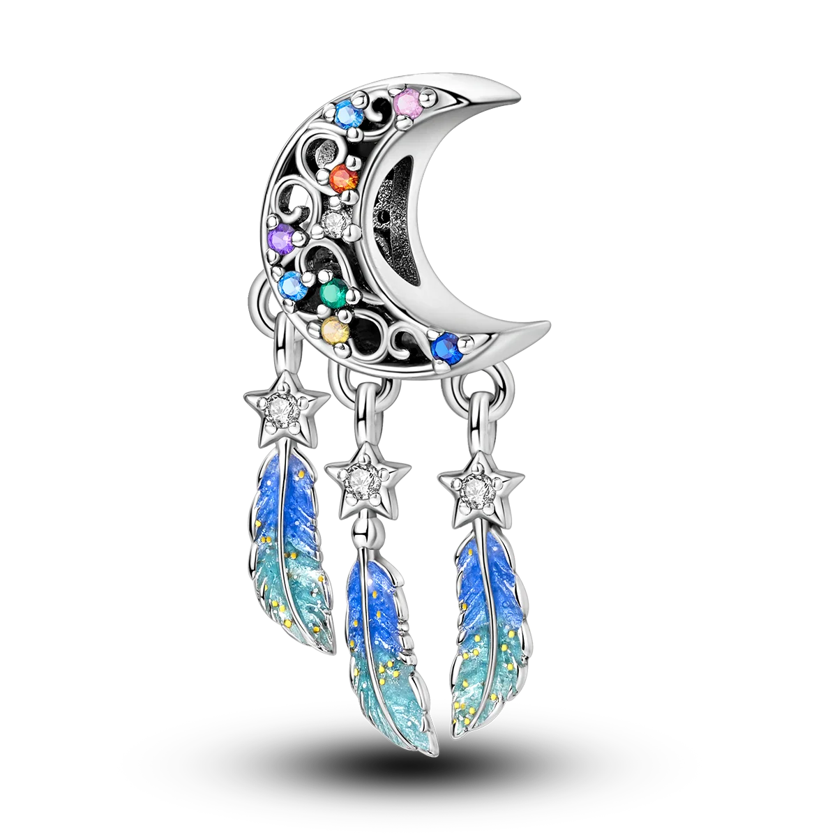 CharmBeads 925 Silver Blue Series DIY Bracelet Charms Top Rated Fashion Pendants KTC1205