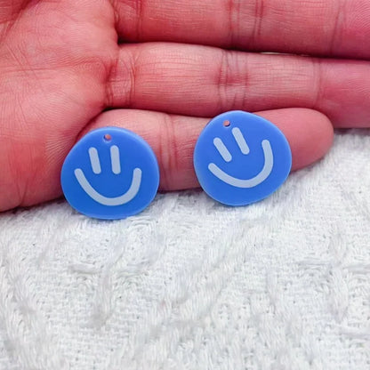 10pcs Lovely Smiling Face Acrylic Charms For Jewelry Making