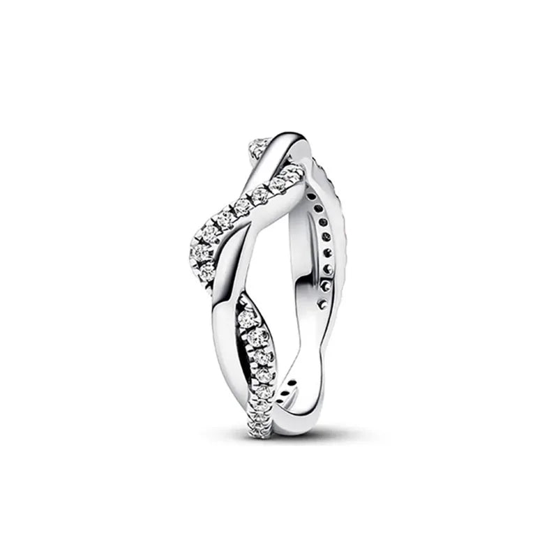 925 Sterling Silver Heart Zircon Ring for Women - Elegant European Wedding Jewelry P1993