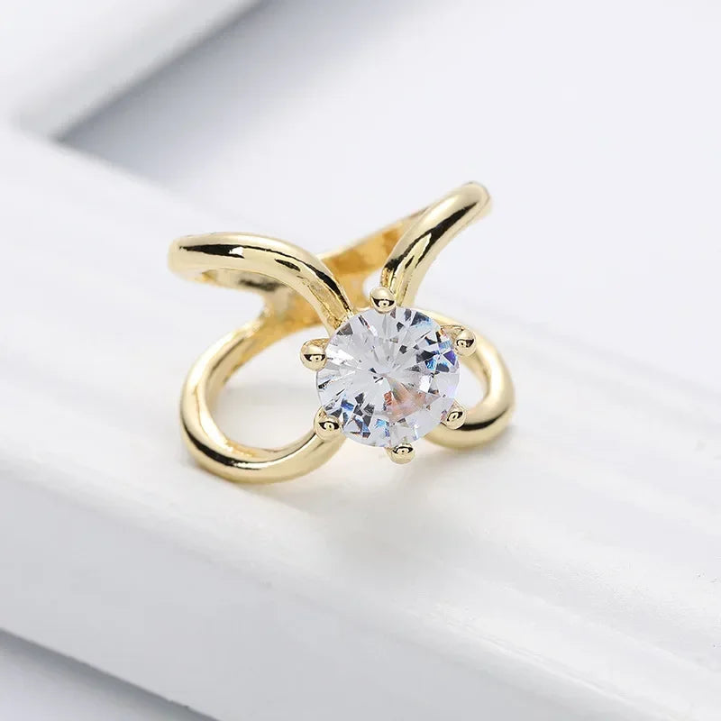 Elegant X Shape Crystal Brooch Scarf Clip For Women Shawl