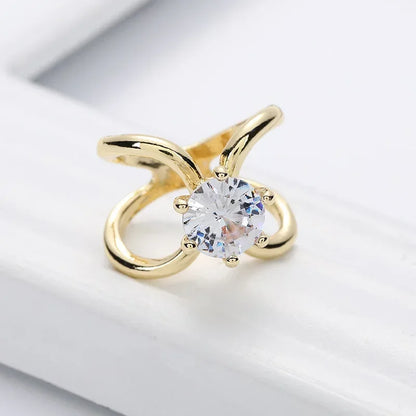 Elegant X Shape Crystal Brooch Scarf Clip For Women Shawl