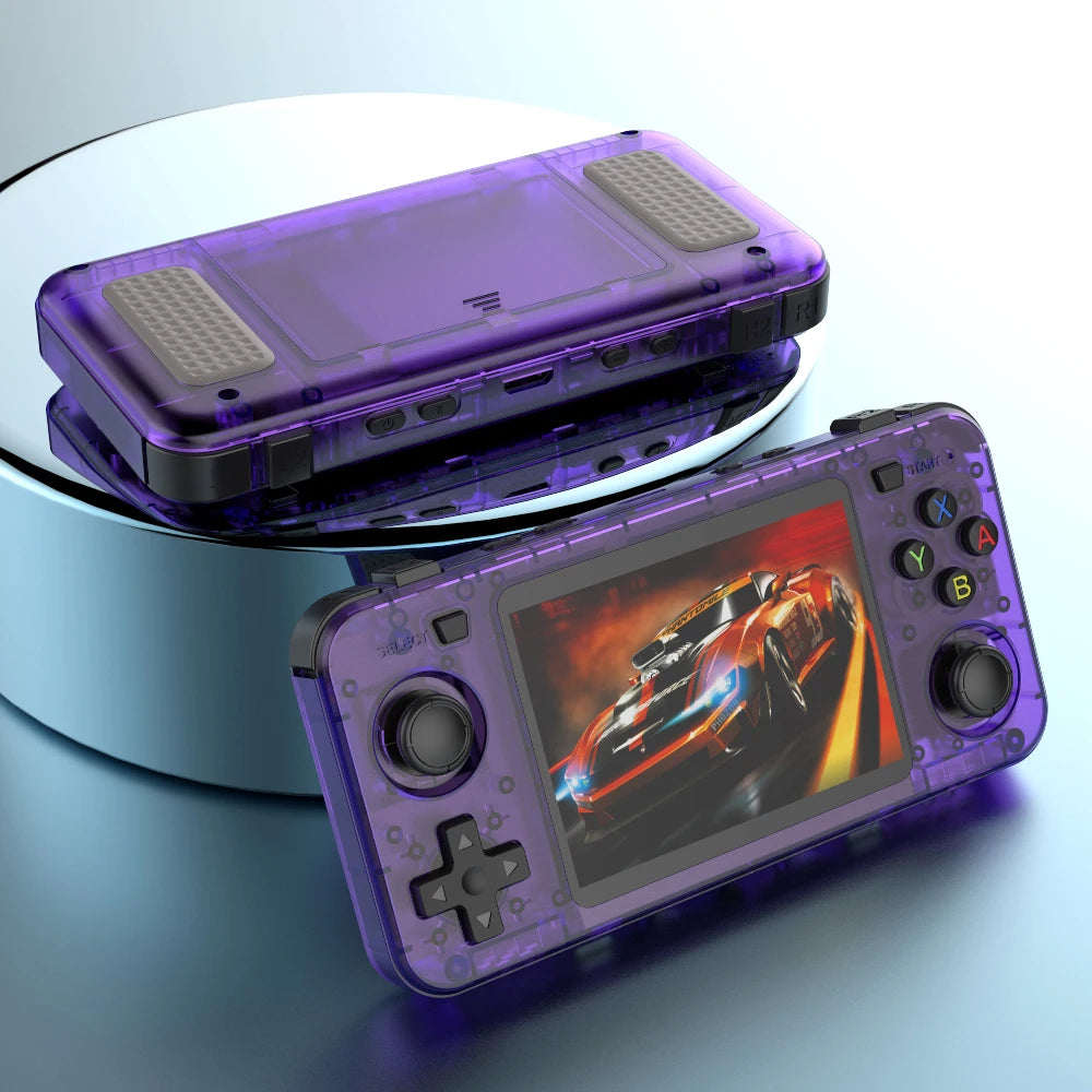 Open Source R36S R36H R36S Max Handheld Game Console Linux 3.5 Inch IPS Screen Orange Portable Pocket Player 64GB Preloaded 15000 Games
