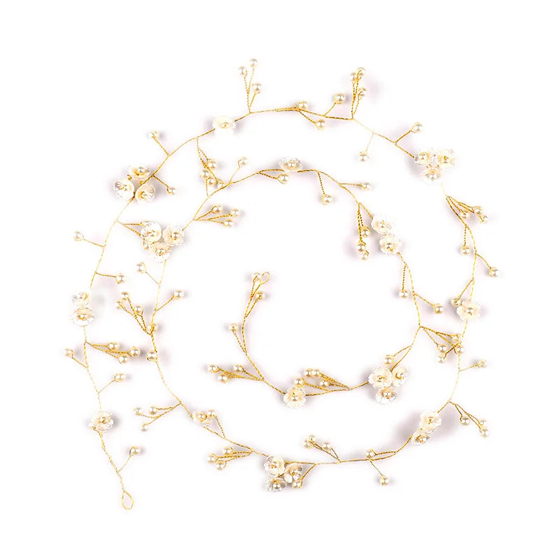 Elegant Pearl Flower Hair Vine for Bridal and Party Glam