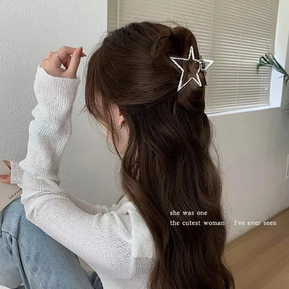 Korean Fashion Metal Star Hair Claw Clips for Women and Girls 2023