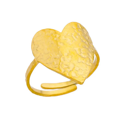 Gold Color 316L Stainless Steel Women's Rings - Fade-Resistant Luxury Wedding Jewelry with Free Shipping