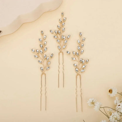 Elegant Rhinestone Bridal Hairpins with 7 Colors Flower Design for Weddings and Parties