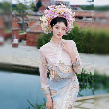 Elegant Floral Crown Headband for Women and Girls - Perfect Wedding and Festival Accessory
