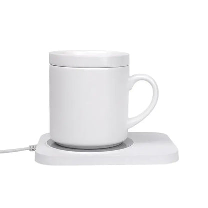 USB Cup Warmer Coffee Milk Tea Water Mug Heater Temperature Adjustable Heating Coaster For Home Office Winter Wireless charging
