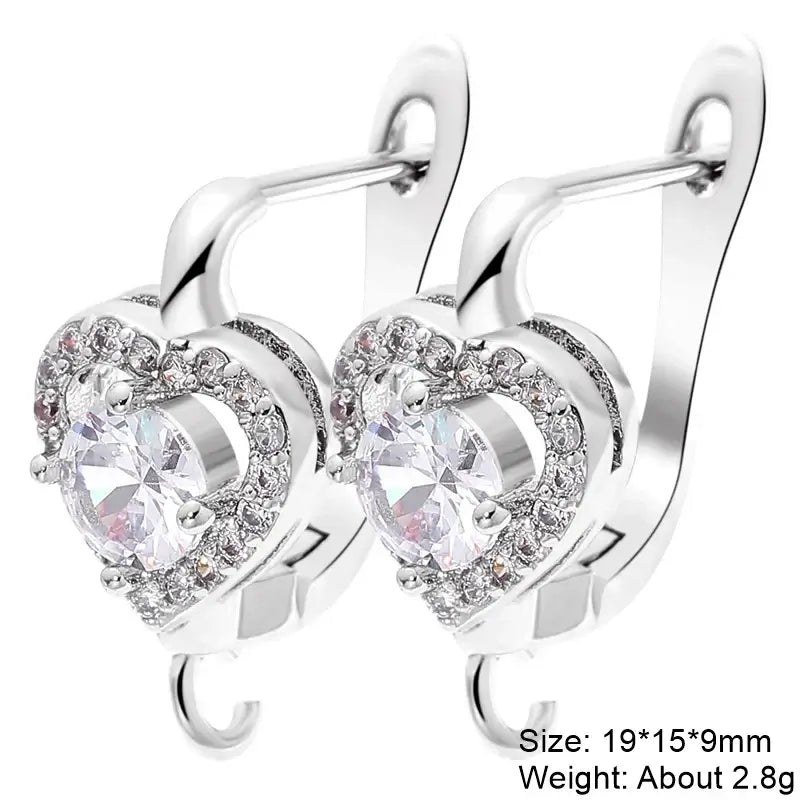 Juya 18K Gold Plated Earwire Hooks for DIY Fashion Jewelry White Gold 6