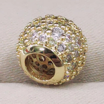 925 Sterling Silver Charm Golden Sun Pineapple Family Tree