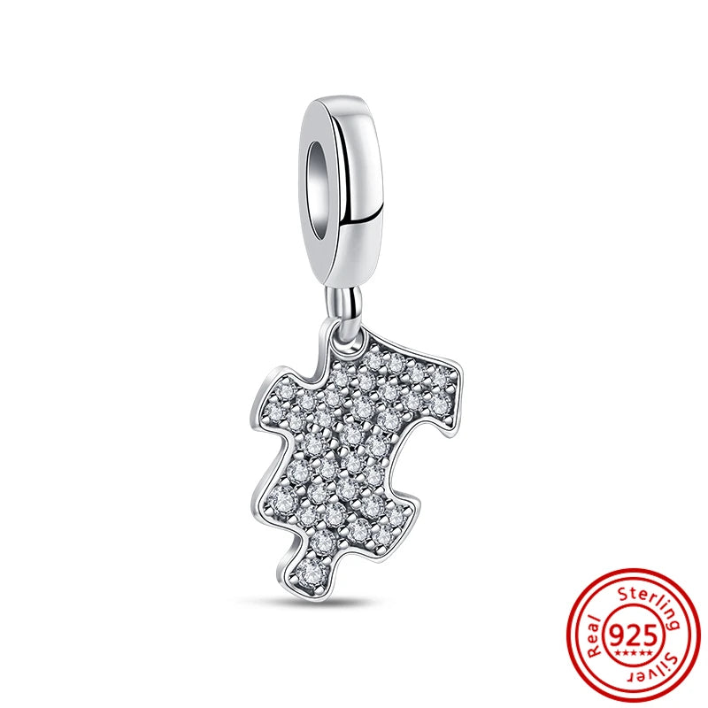 925 Silver Lucky Crown Butterfly Heart Family Tree Beads