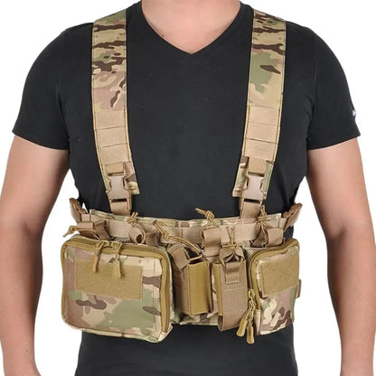 Tactical Vest CS Match Wargame Military Gear Pack Outdoor Nylon Chest Rig Fit for Airsoft Hunting