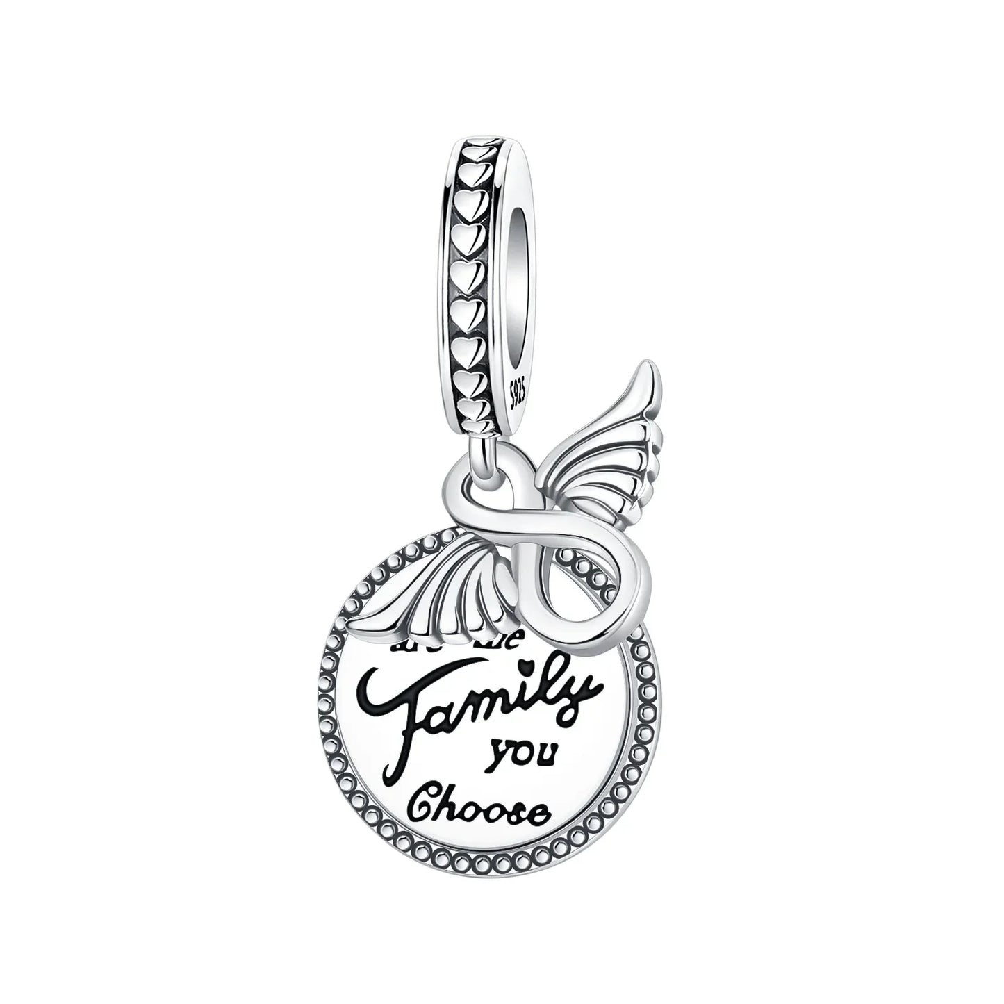 Sterling Silver 925 Angel Wing Heart Bird Charms for Bracelets and Necklaces Women's Fine DIY Jewelry Gifts