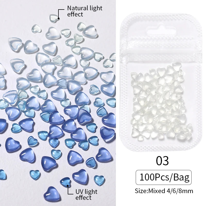 Kawaii Lollypop 3D Nail Art Charms Set with Resin Butterfly and Bear Rhinestones