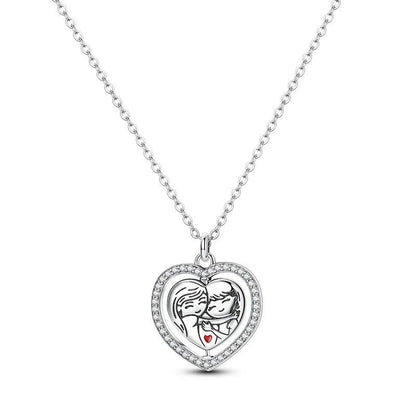 925 Sterling Silver Heart Butterfly Pendant Adjustable Sparkle Necklace for Women Elegant DIY Gift Jewelry