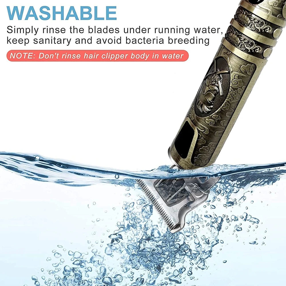 V-Vimika T9 Electric Hair Clipper with LCD Display Stainless Steel Precision Trimmer for Men Fast Charging Wet and Dry Use