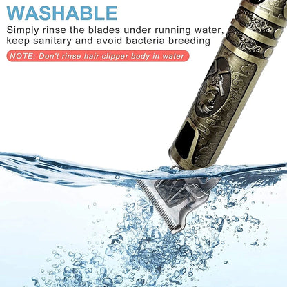 V-Vimika T9 Electric Hair Clipper with LCD Display Stainless Steel Precision Trimmer for Men Fast Charging Wet and Dry Use