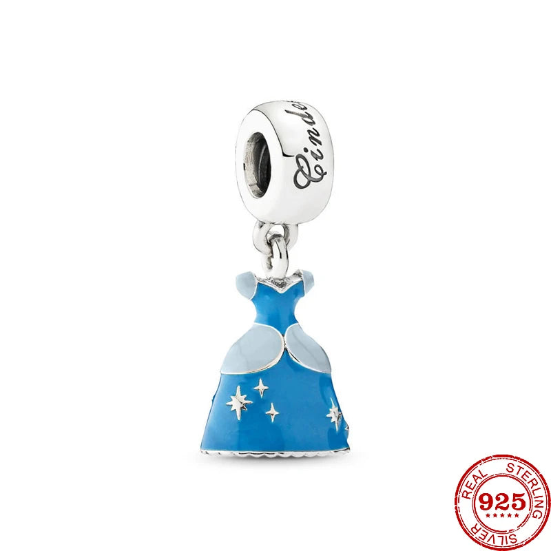 Mermaid Princess 925 Silver Dangle Charm Top Rated DIY Jewelry for Bracelets and Necklaces F117