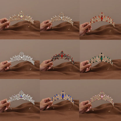 Exquisite Baroque Crystal Bridal Tiara and Crown for Women with Rhinestone Prom Diadem