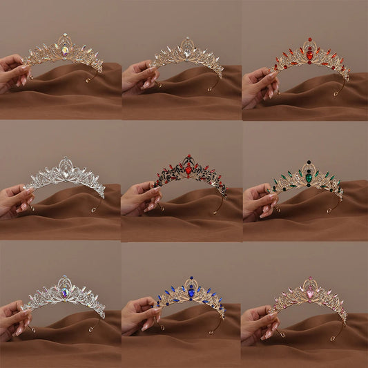 Exquisite Baroque Crystal Bridal Tiara and Crown for Women with Rhinestone Prom Diadem