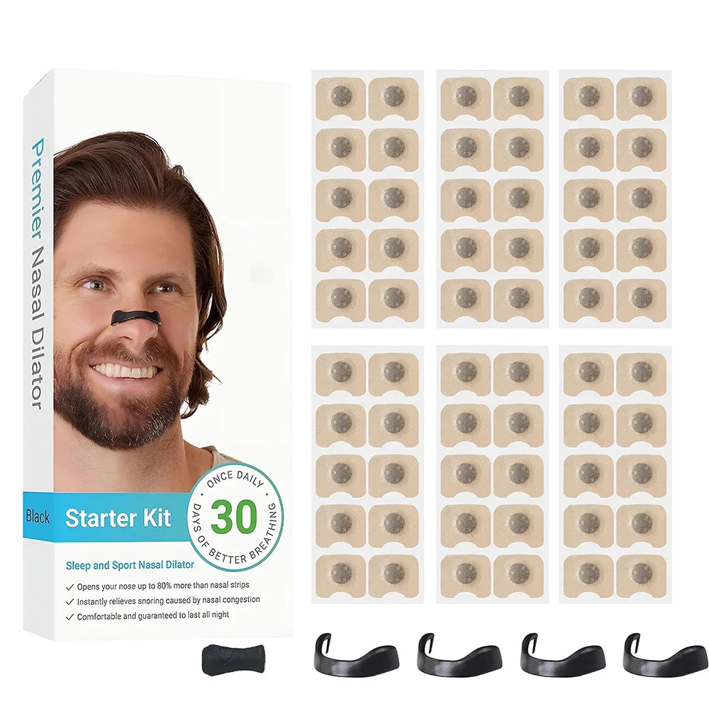 15 Pairs Magnetic Nasal Breathing Dilator Kit for Enhanced Oxygen Intake and Anti-Snoring Support