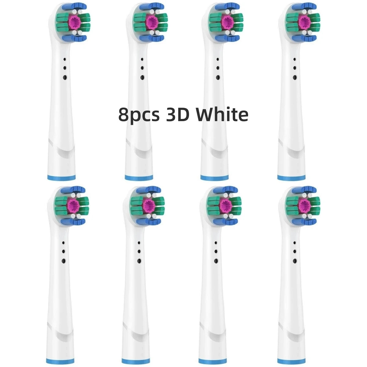 Toothbrush Replacement Heads Refill for Oral B Electric Toothbrush Pro1000 Pro 3000 Pro5000 Pro7000 Vitality Floss Action - 16 Pack 8 3D White