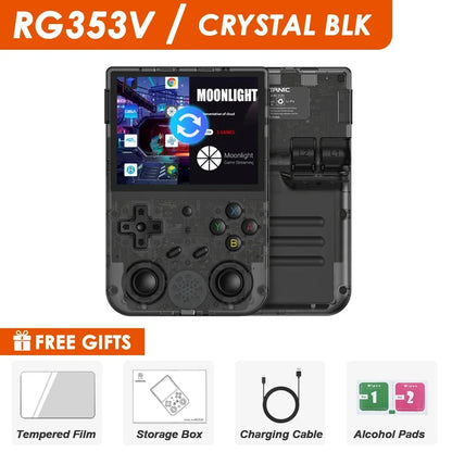 RG353V RG353VS Handheld Game Console 64 128 256GB Touchscreen Dual System Android 11 And Linux Portable 3.5 Inch Retro Gaming Console Micro HDMI Type C Supports Up To 40000 Games